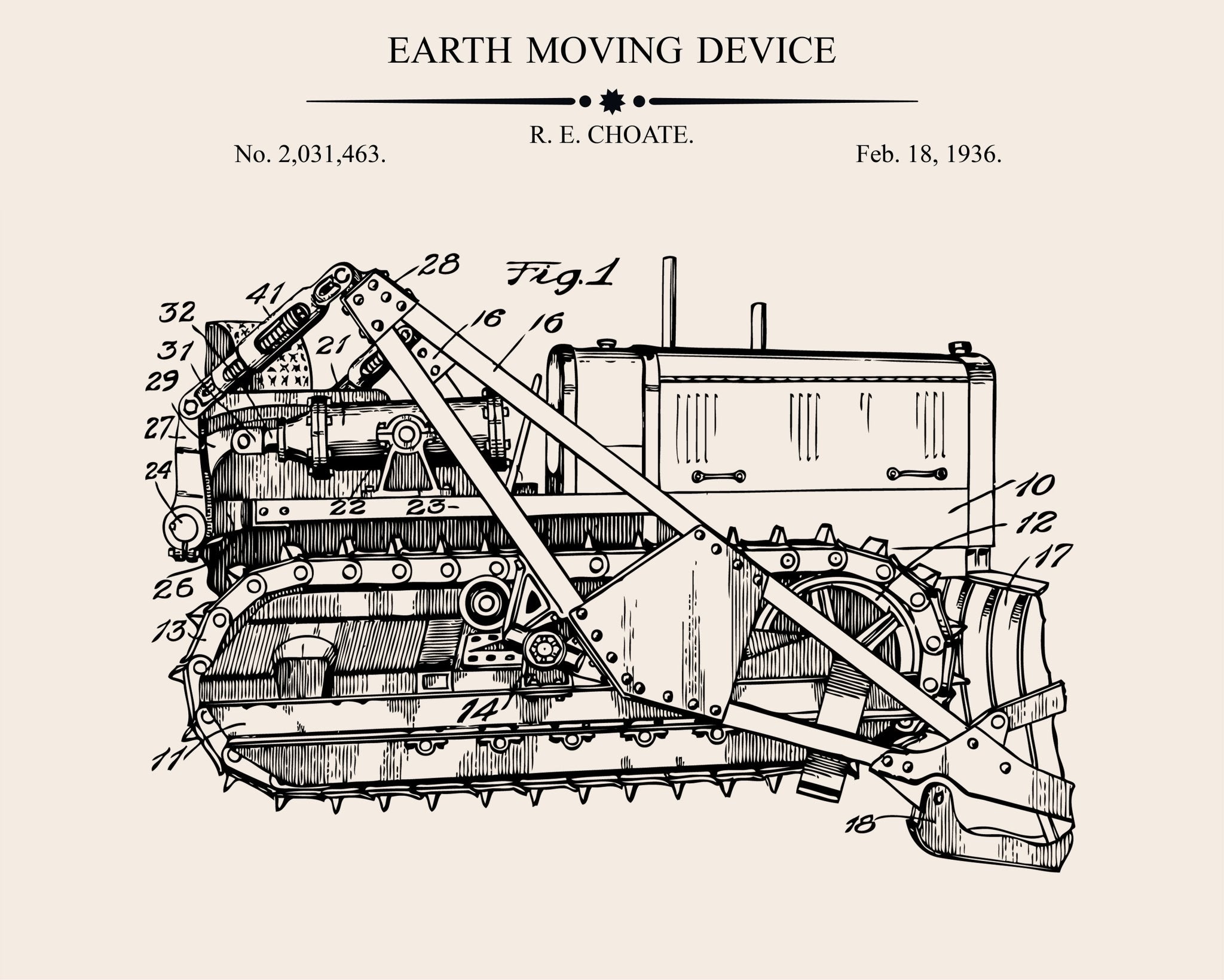 Earth Moving Device Patent – Poster Master