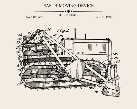 Earth Moving Device Patent