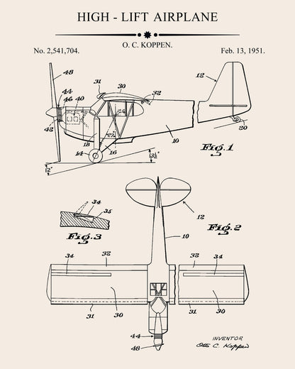 High-Lift Airplane Patent