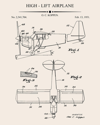 High-Lift Airplane Patent