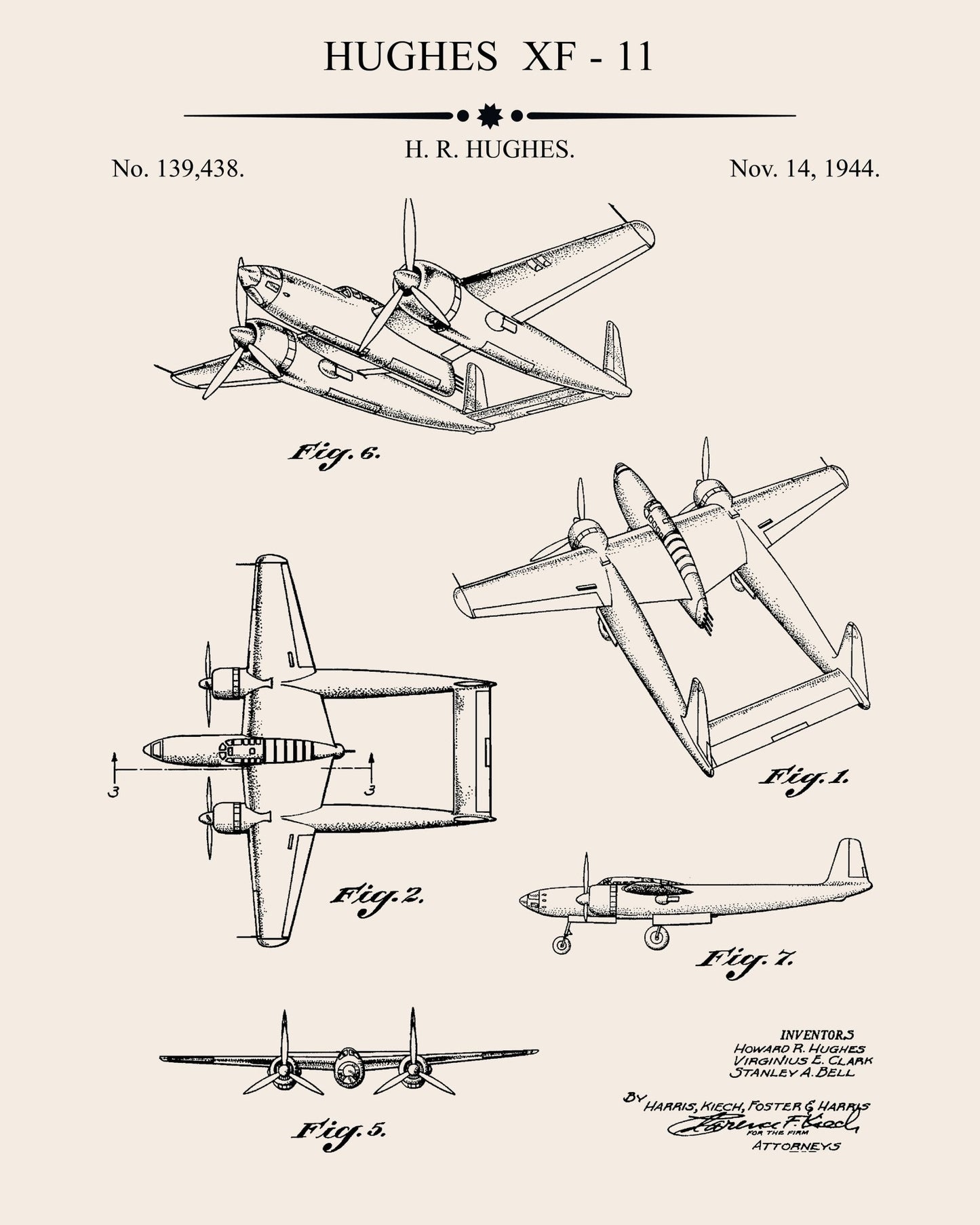Hughes XF-11 Patent
