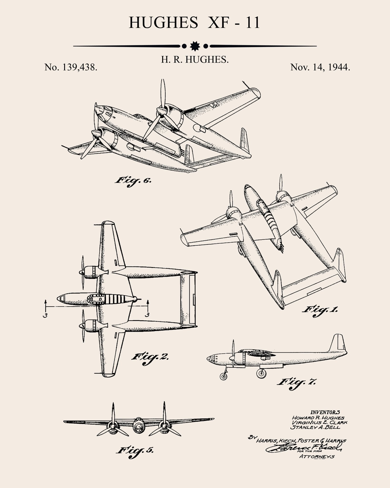 Hughes XF-11 Patent