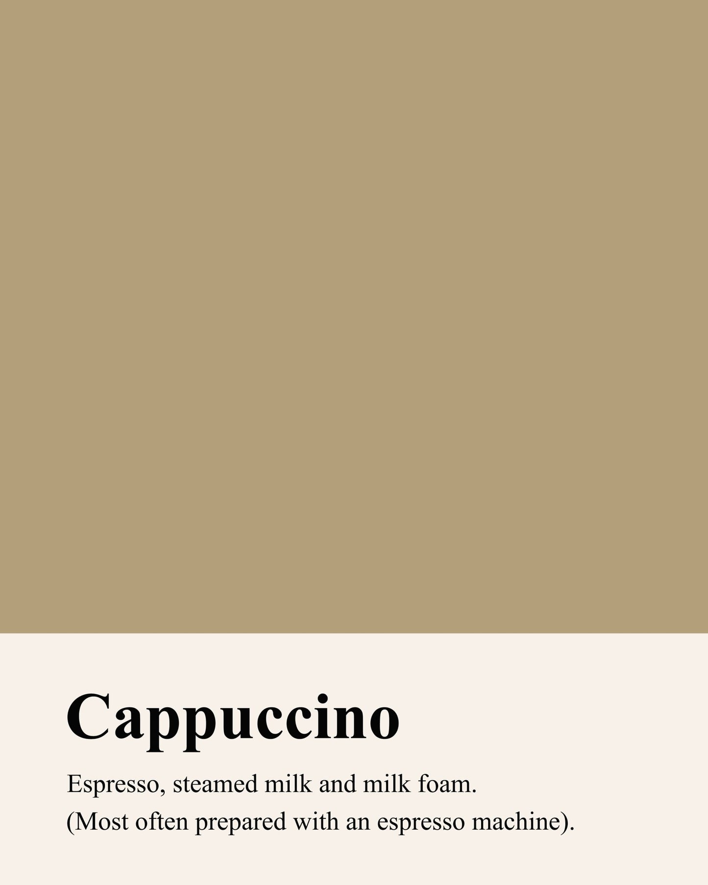 Cappuccino Definition