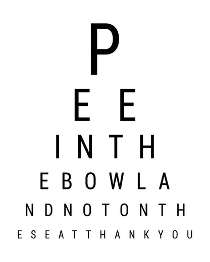 Bathroom Eye Chart