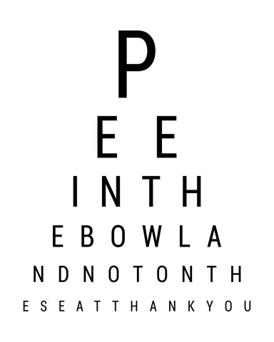 Bathroom Eye Chart
