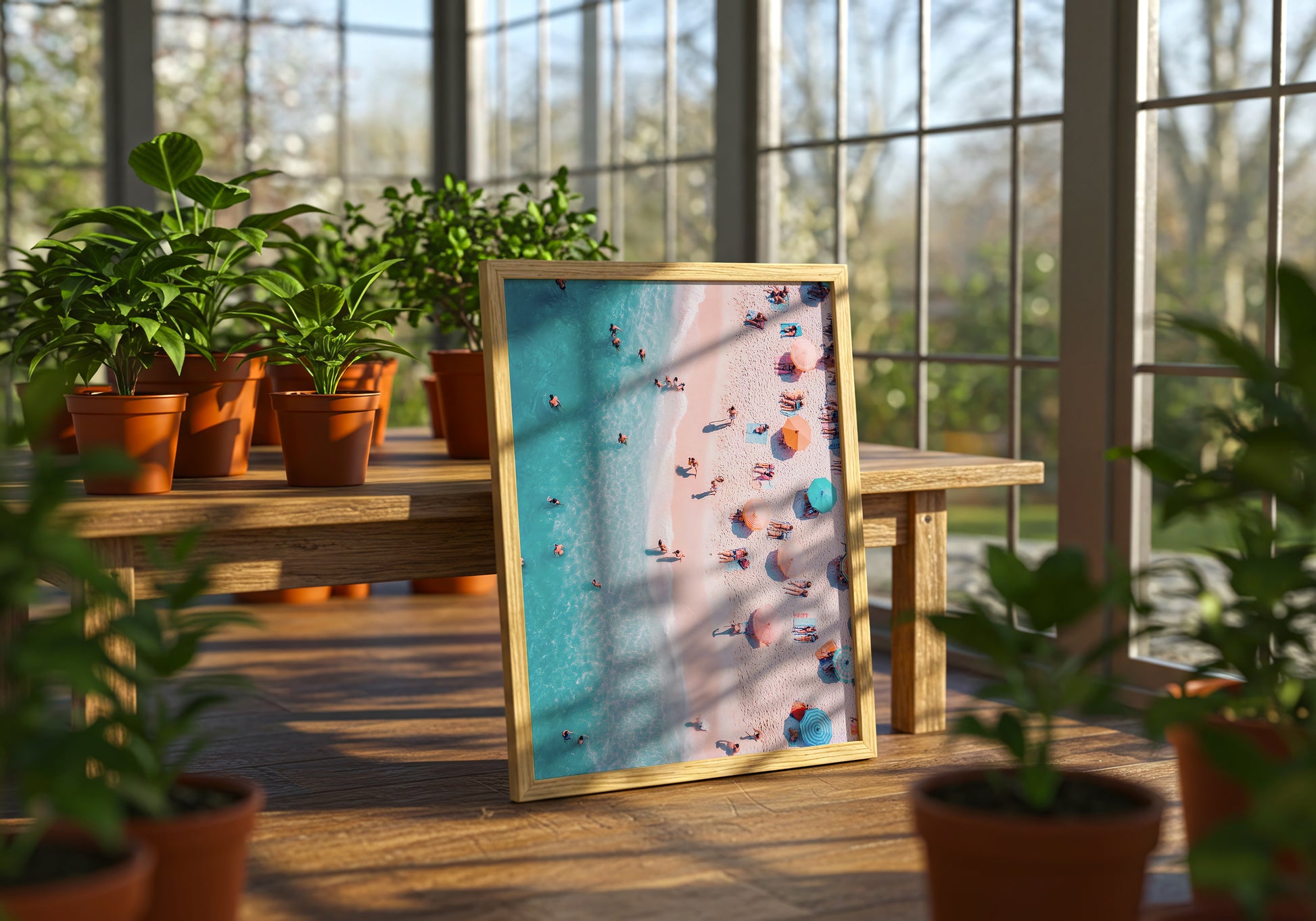 Beach Day Aerial View