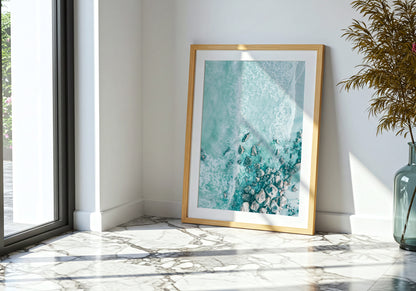 Ocean Waves on a Rocky Beach