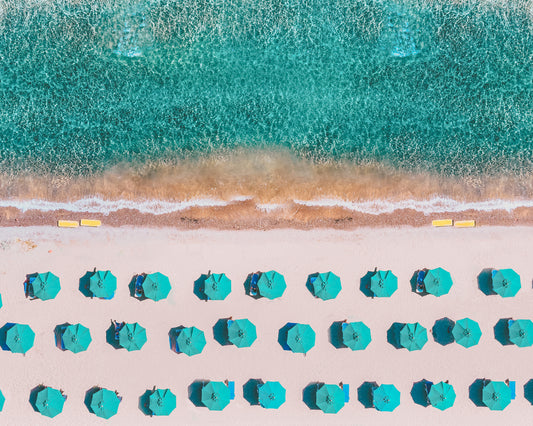 Aerial Umbrella Beach