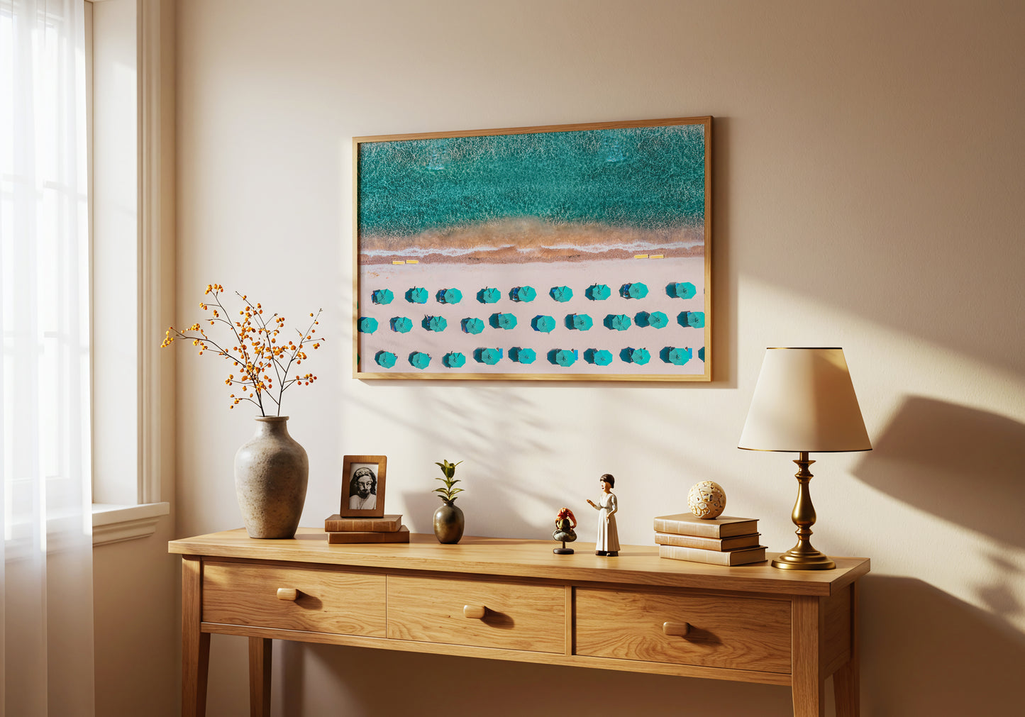 Aerial Umbrella Beach