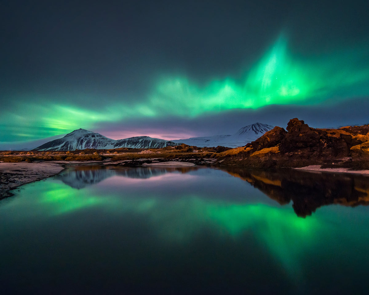 Mirrored Aurora Borealis