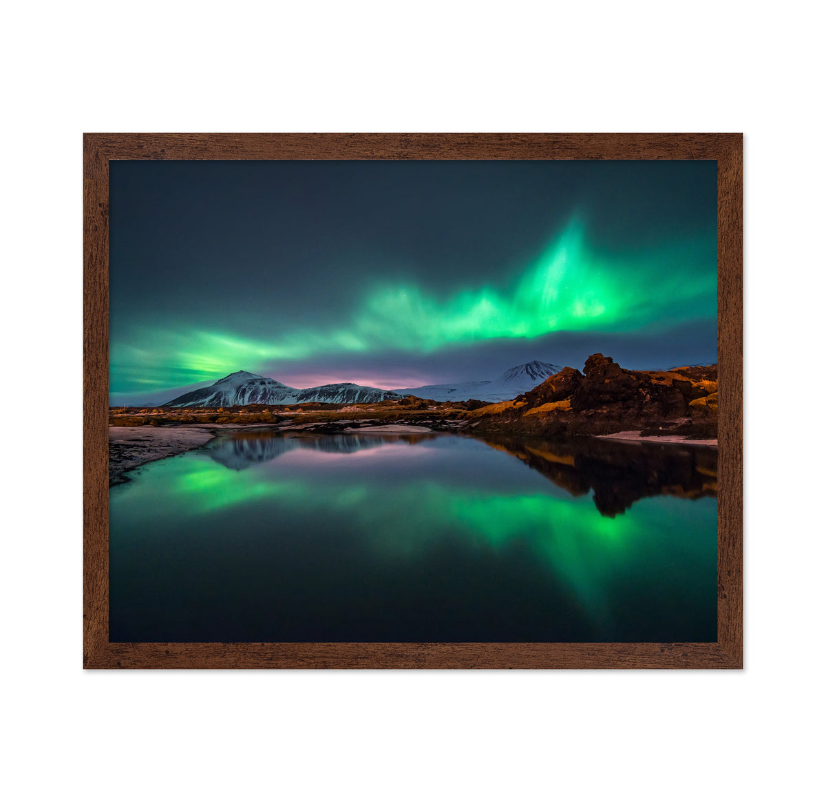 Mirrored Aurora Borealis