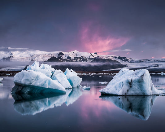 Icebergs Floating