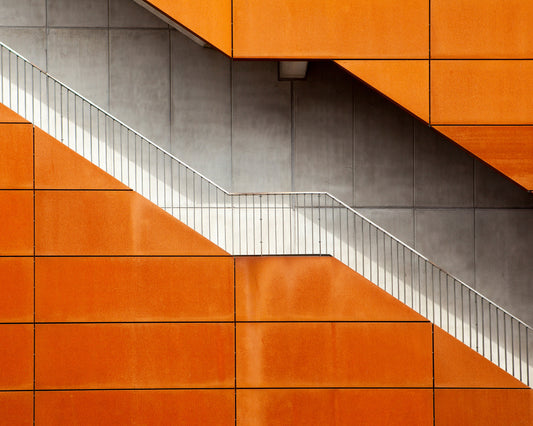 Orange Concrete Staircase