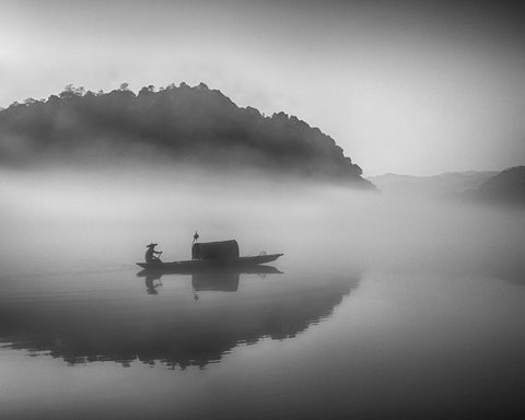 Serene Scenery at Dawn Mist