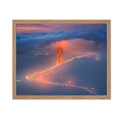 Fog Nighttime On Golden Gate Bridge