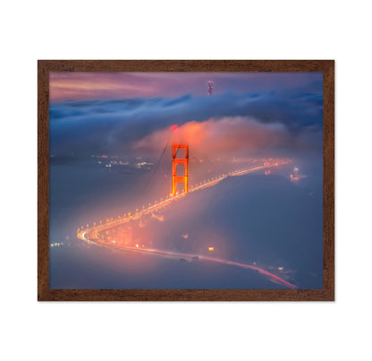 Fog Nighttime On Golden Gate Bridge
