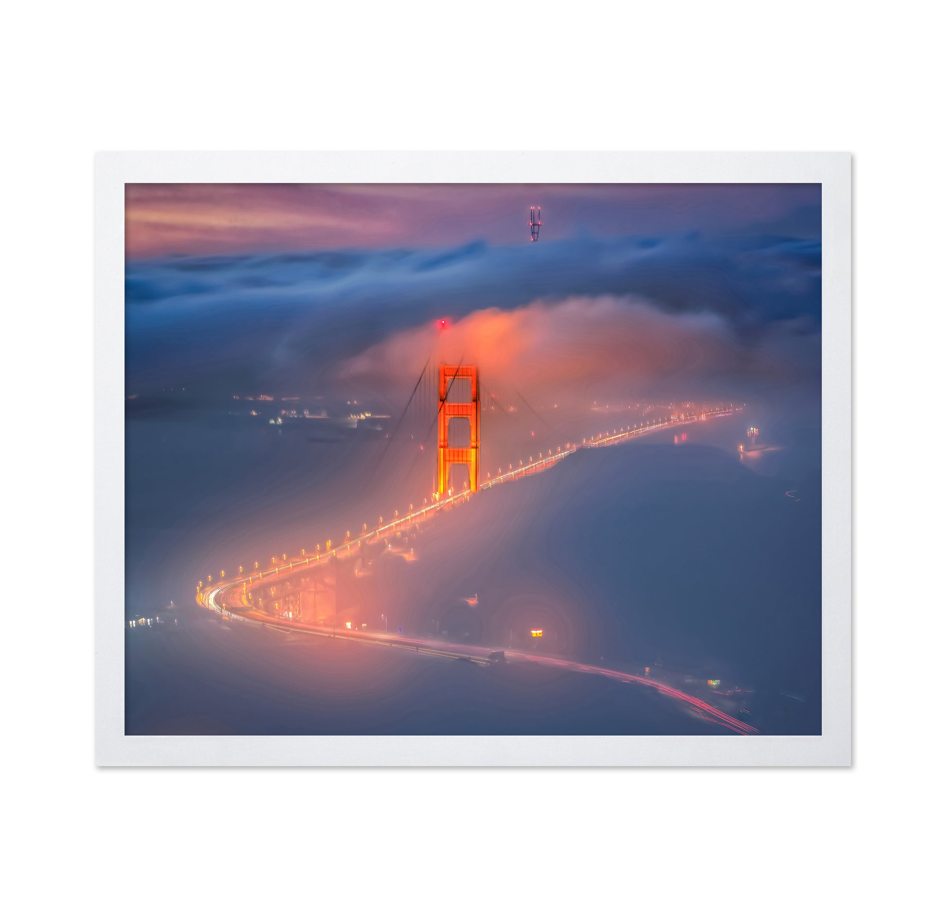 Fog Nighttime On Golden Gate Bridge