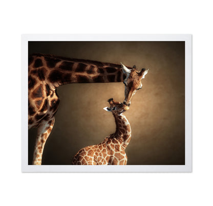 Mother Giraffe and Her Calf
