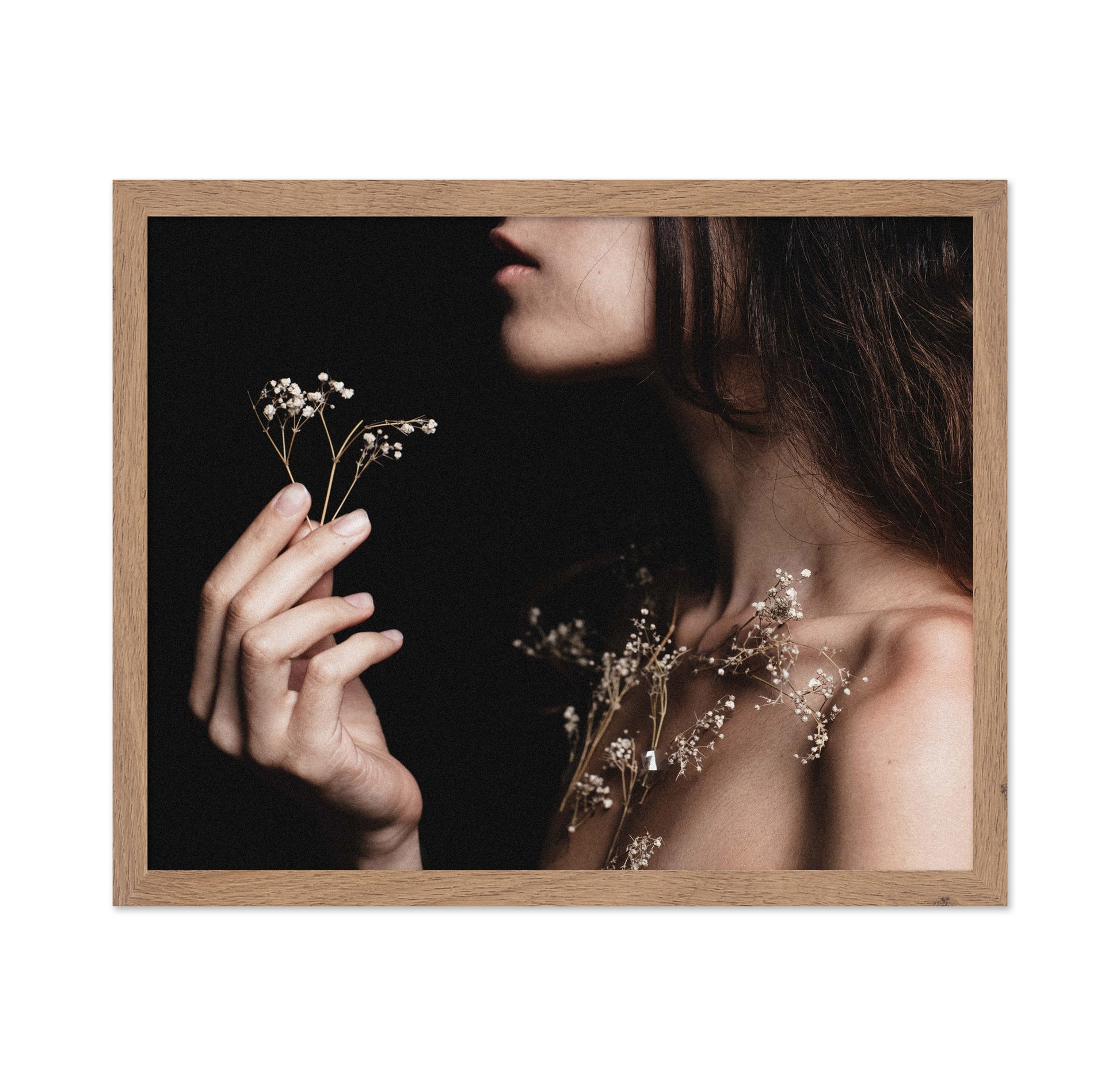 Moody Floral Portrait