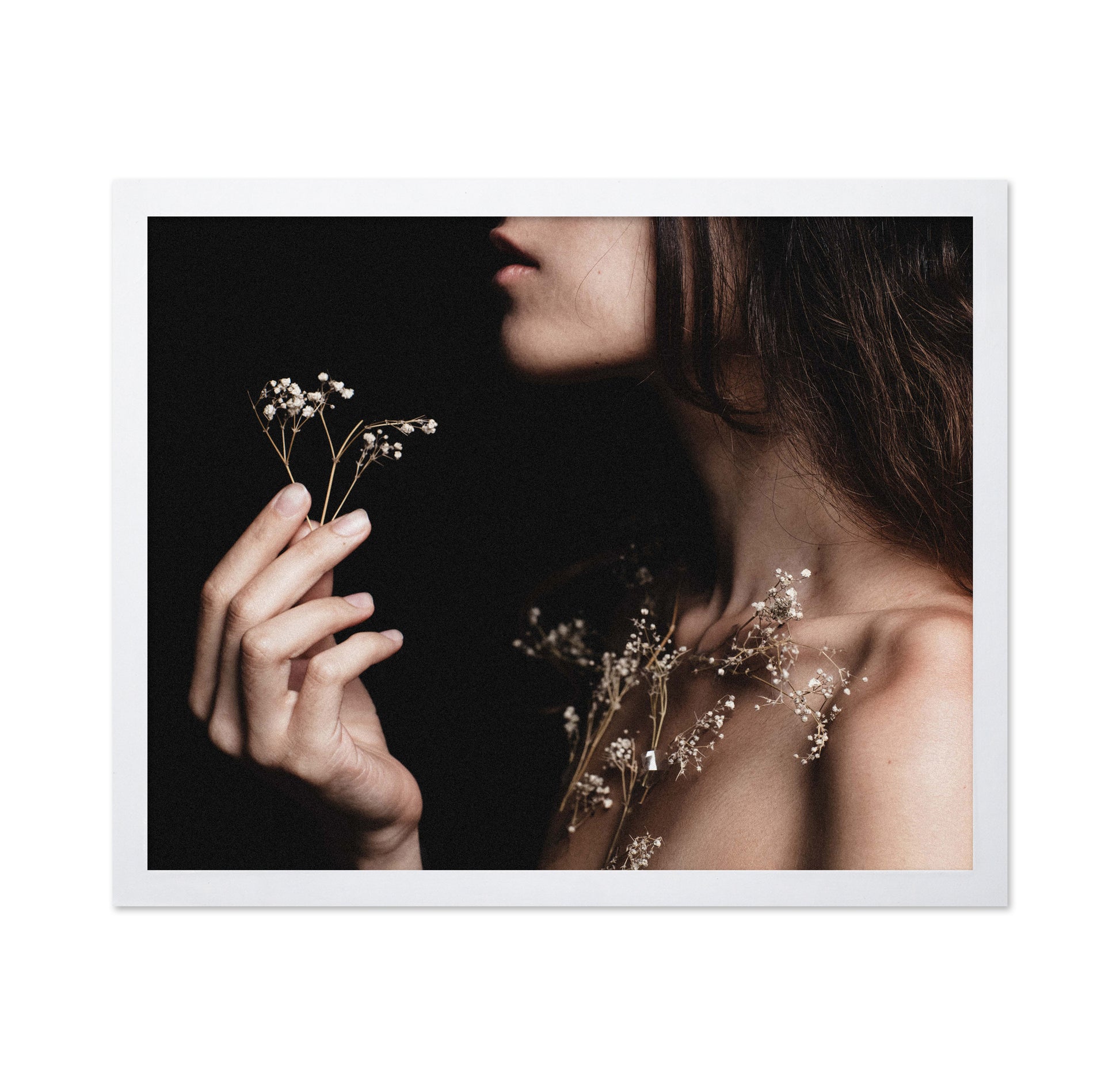 Moody Floral Portrait
