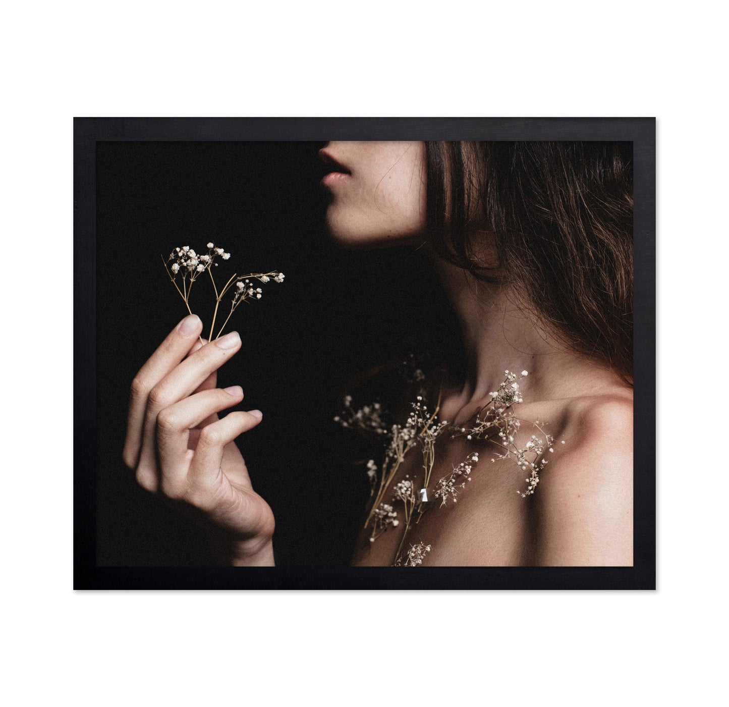 Moody Floral Portrait