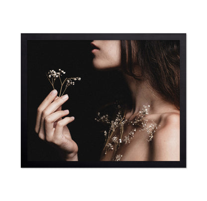Moody Floral Portrait