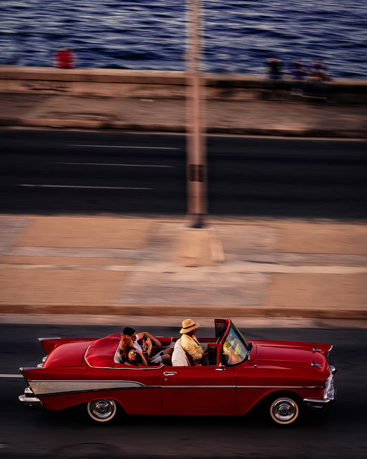 Red Car Driving