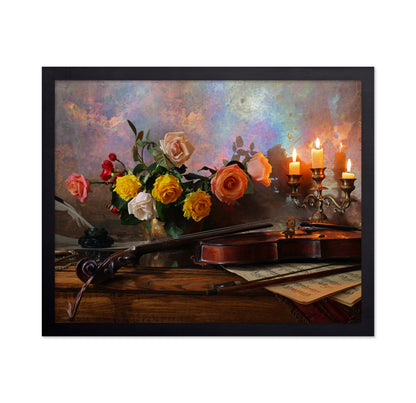 Still Life With Violin And Flowers No 2