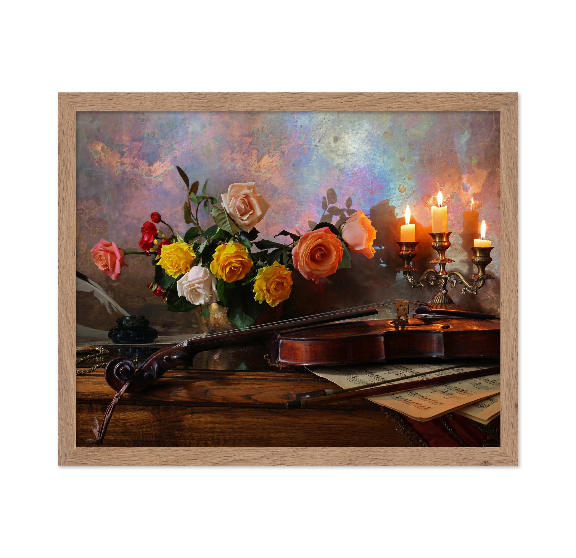 Still Life With Violin And Flowers No 2