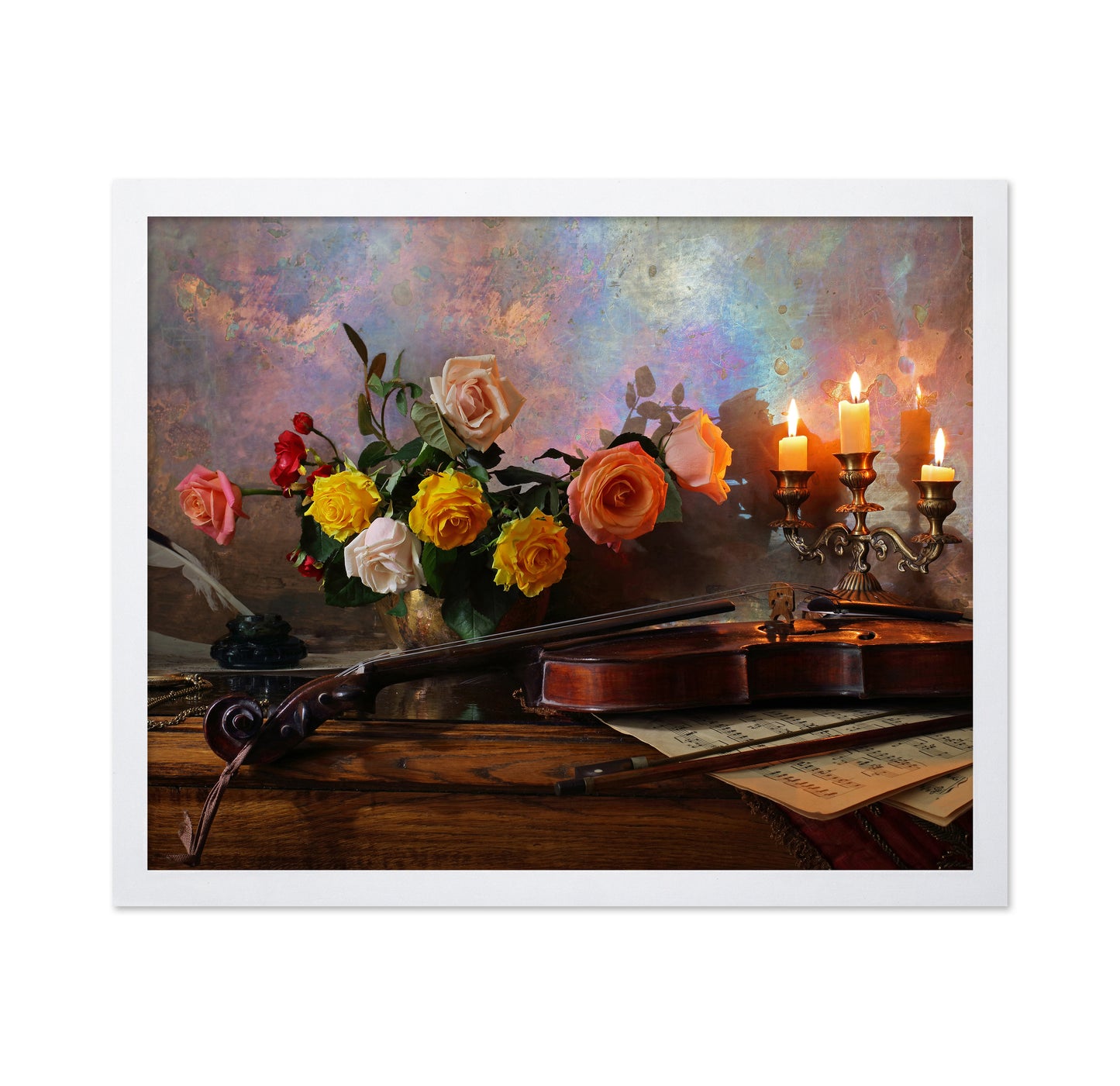 Still Life With Violin And Flowers No 2