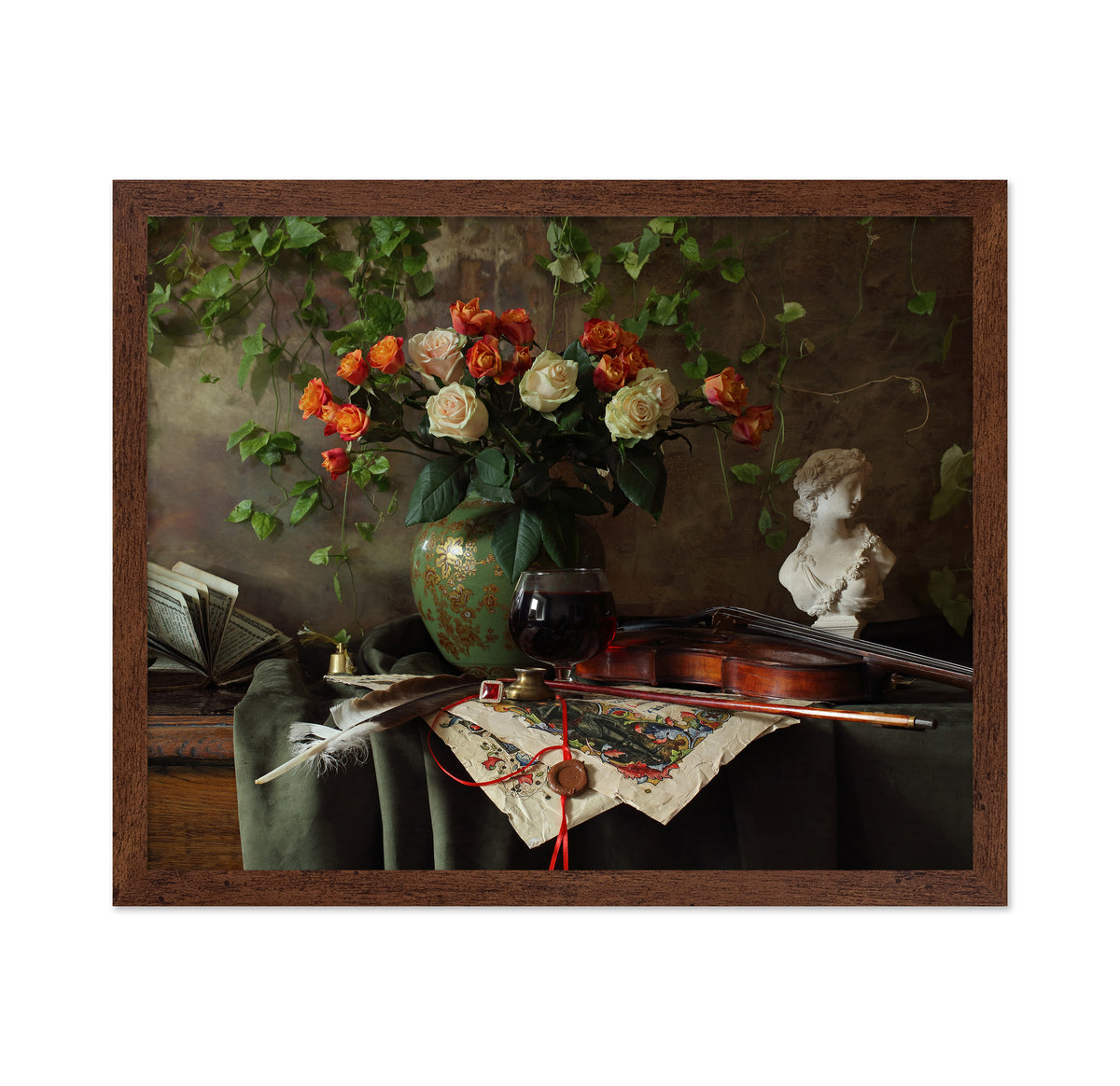 Still Life With Violin And Flowers No 3