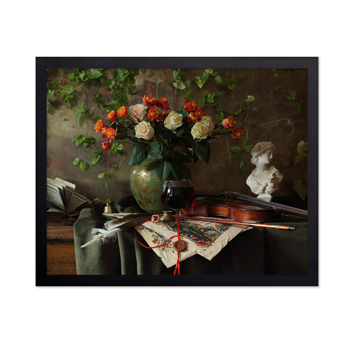 Still Life With Violin And Flowers No 3
