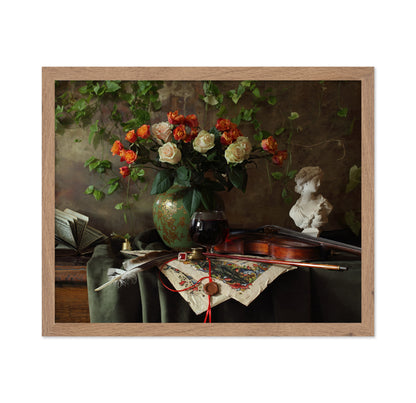 Still Life With Violin And Flowers No 3
