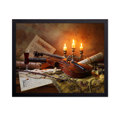 Still Life with Violin and Candles