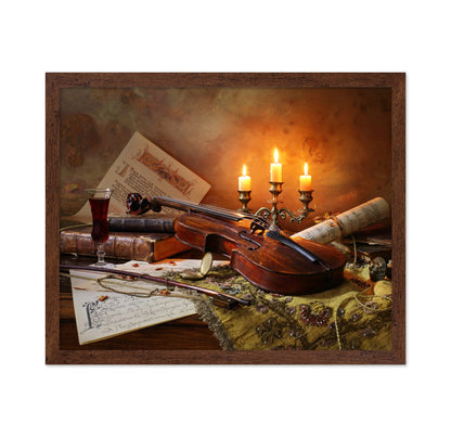 Still Life with Violin and Candles