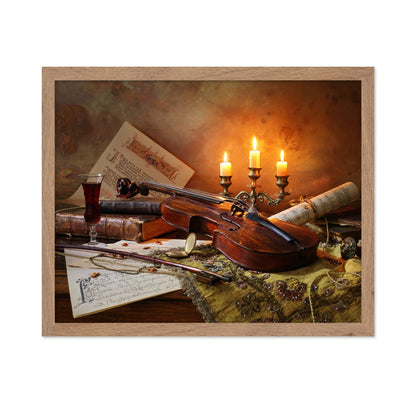 Still Life with Violin and Candles