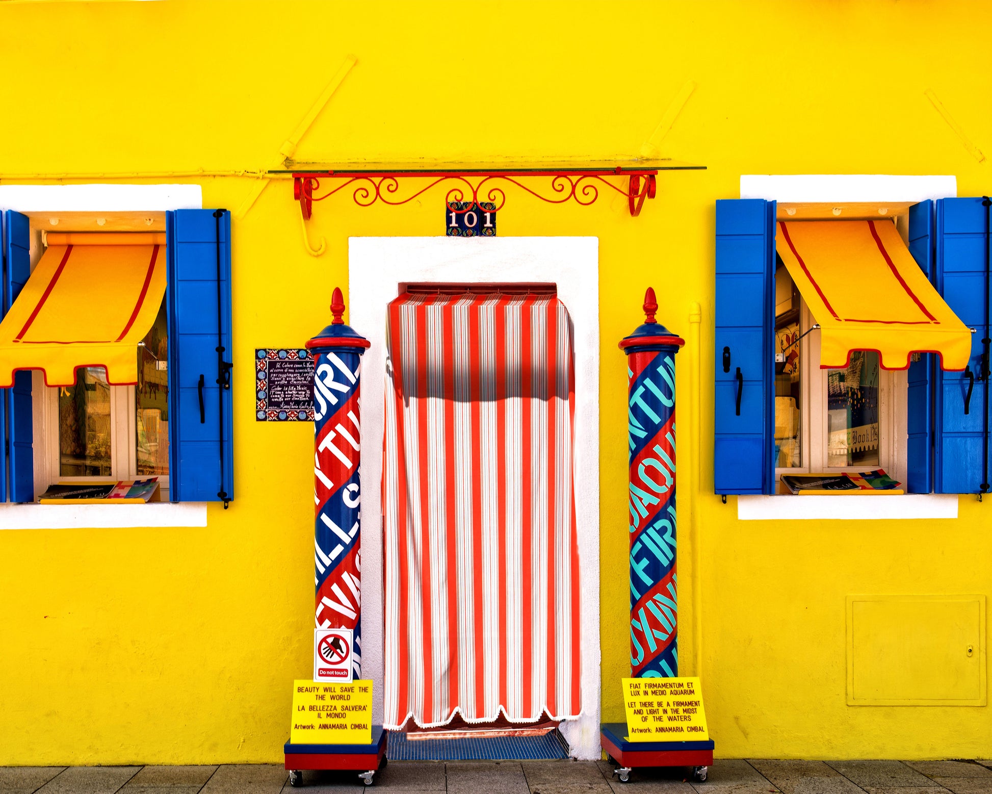 Yellow & Blue Red White