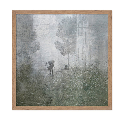 Rainy Street Through a Window