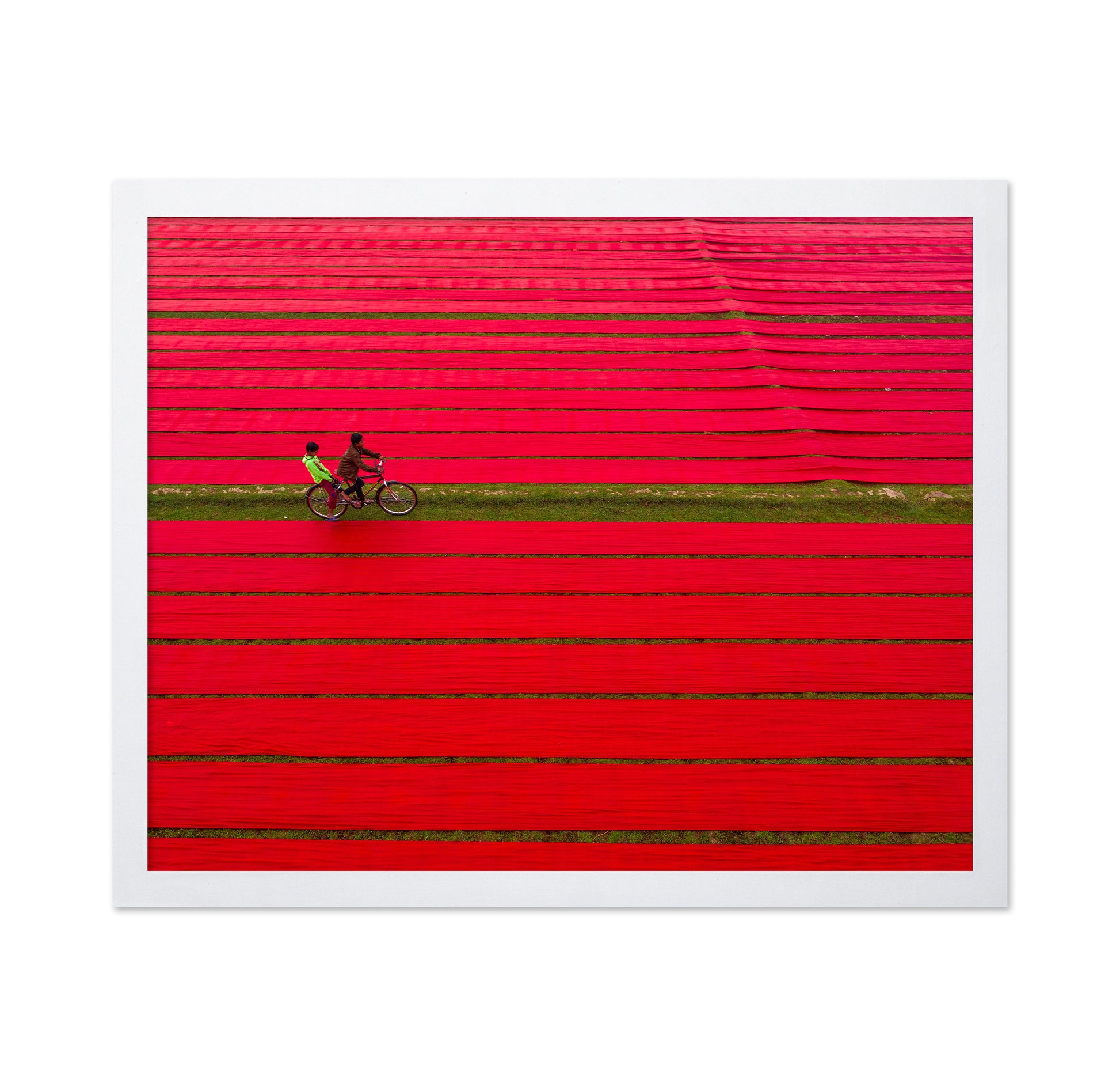 Bicycle on Red Cloths