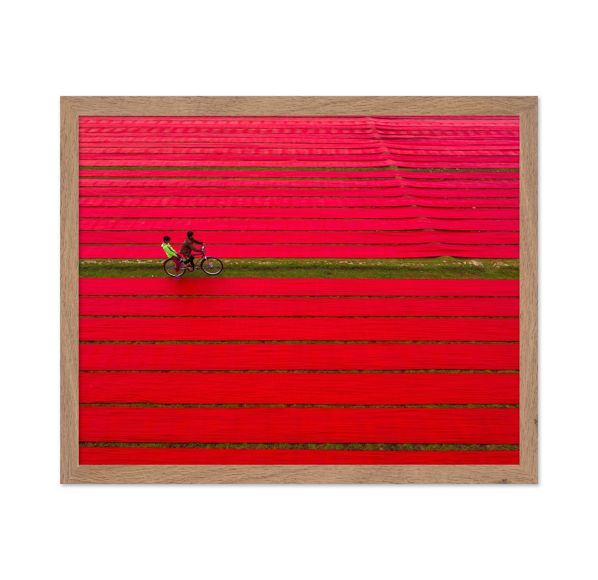 Bicycle on Red Cloths