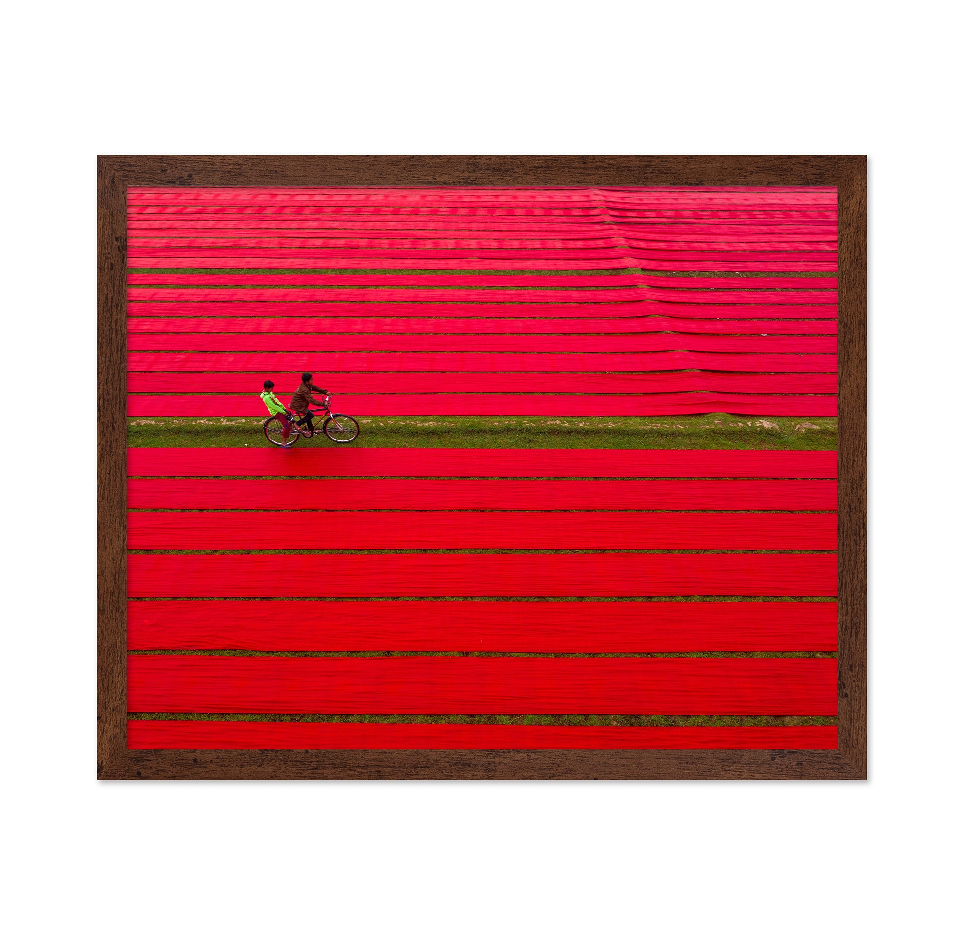 Bicycle on Red Cloths