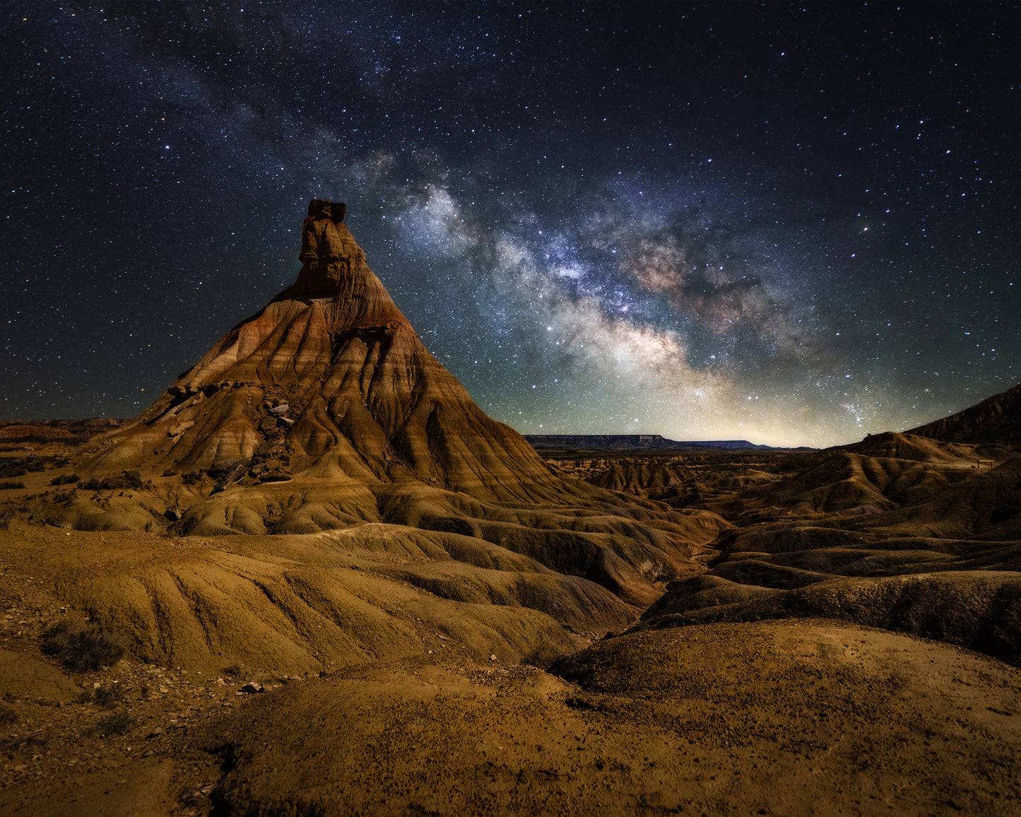 Milky Way Over Desert Of Bardenas