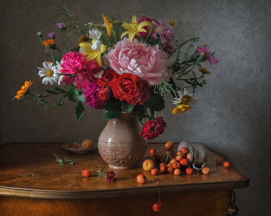 Flowers and Cherries