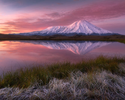 Frosty Morning At Tolbachik Volcano