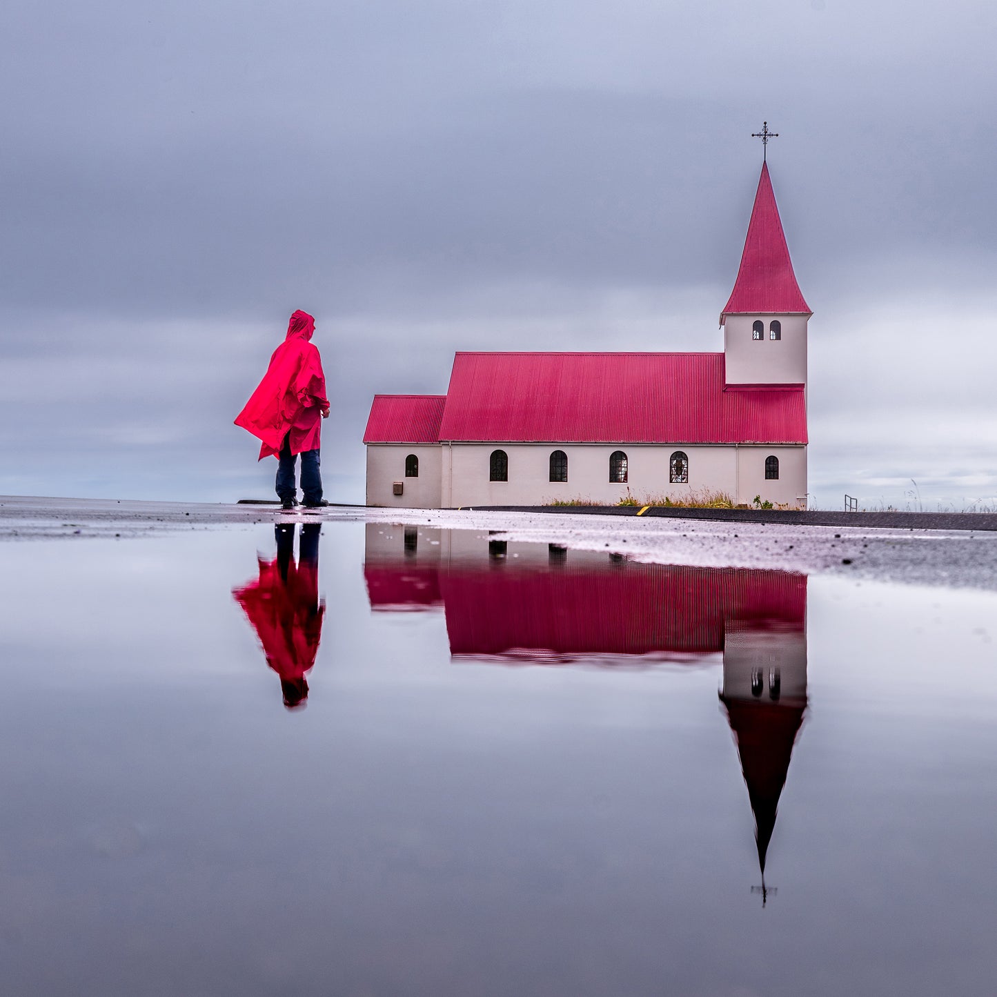 Reflection Of Vik Church
