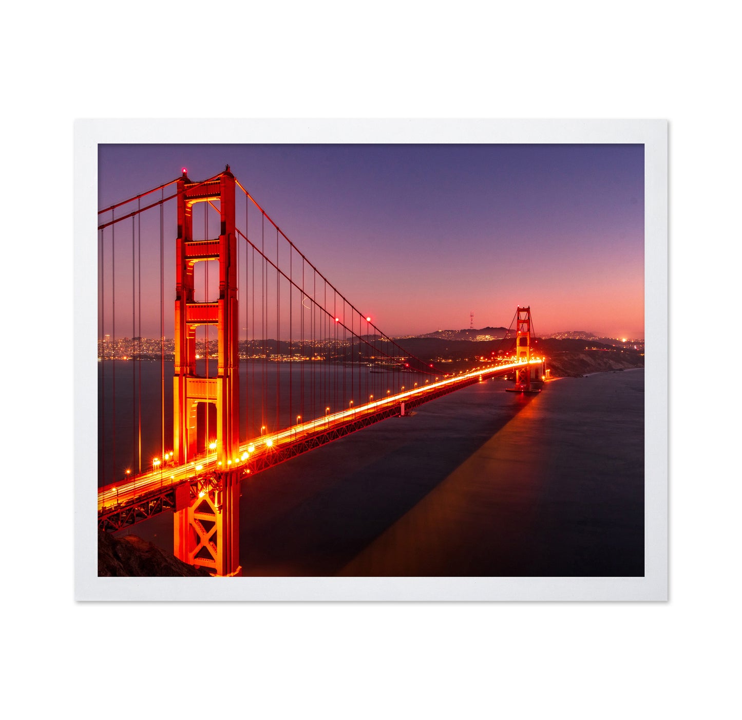 Rosy Night of Golden Gate
