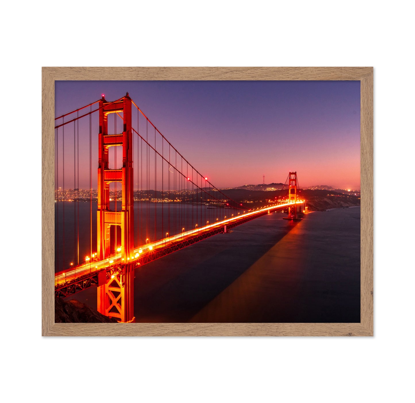 Rosy Night of Golden Gate