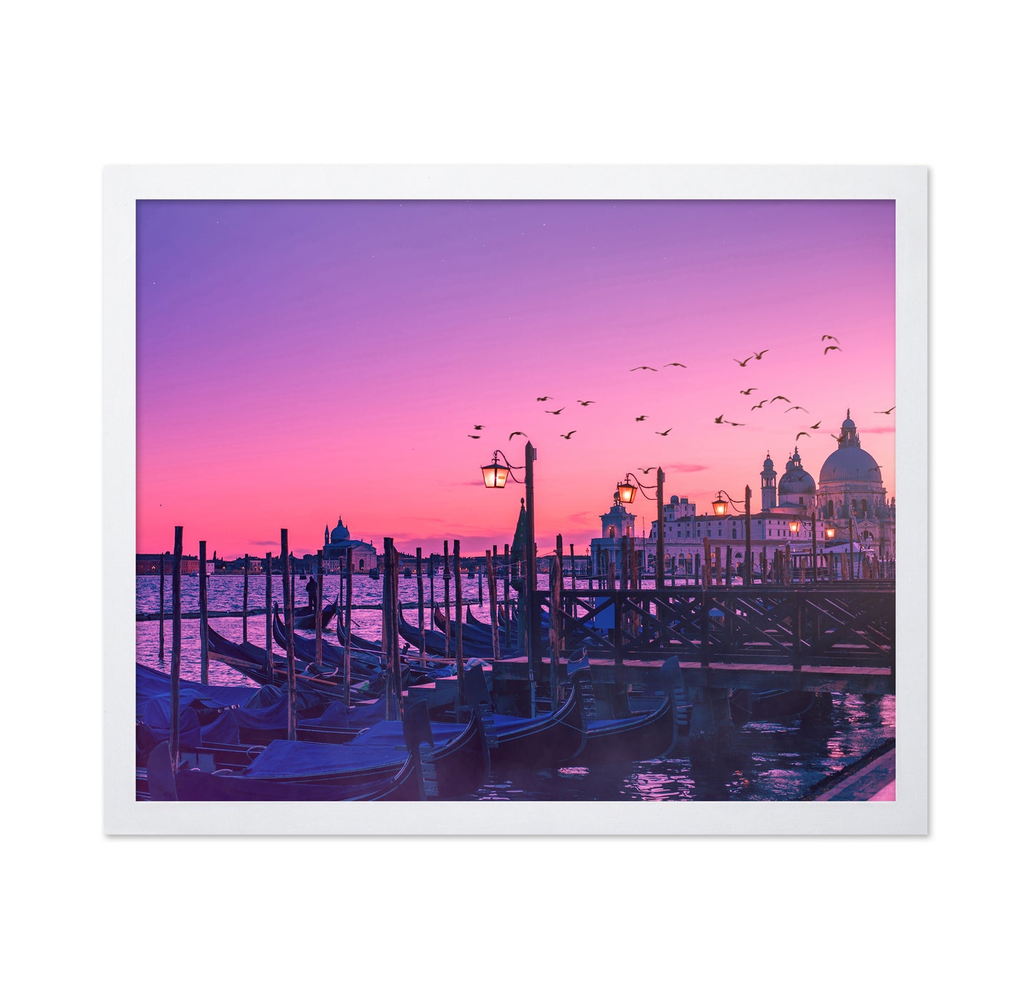 Peaceful Gondola under Sunset