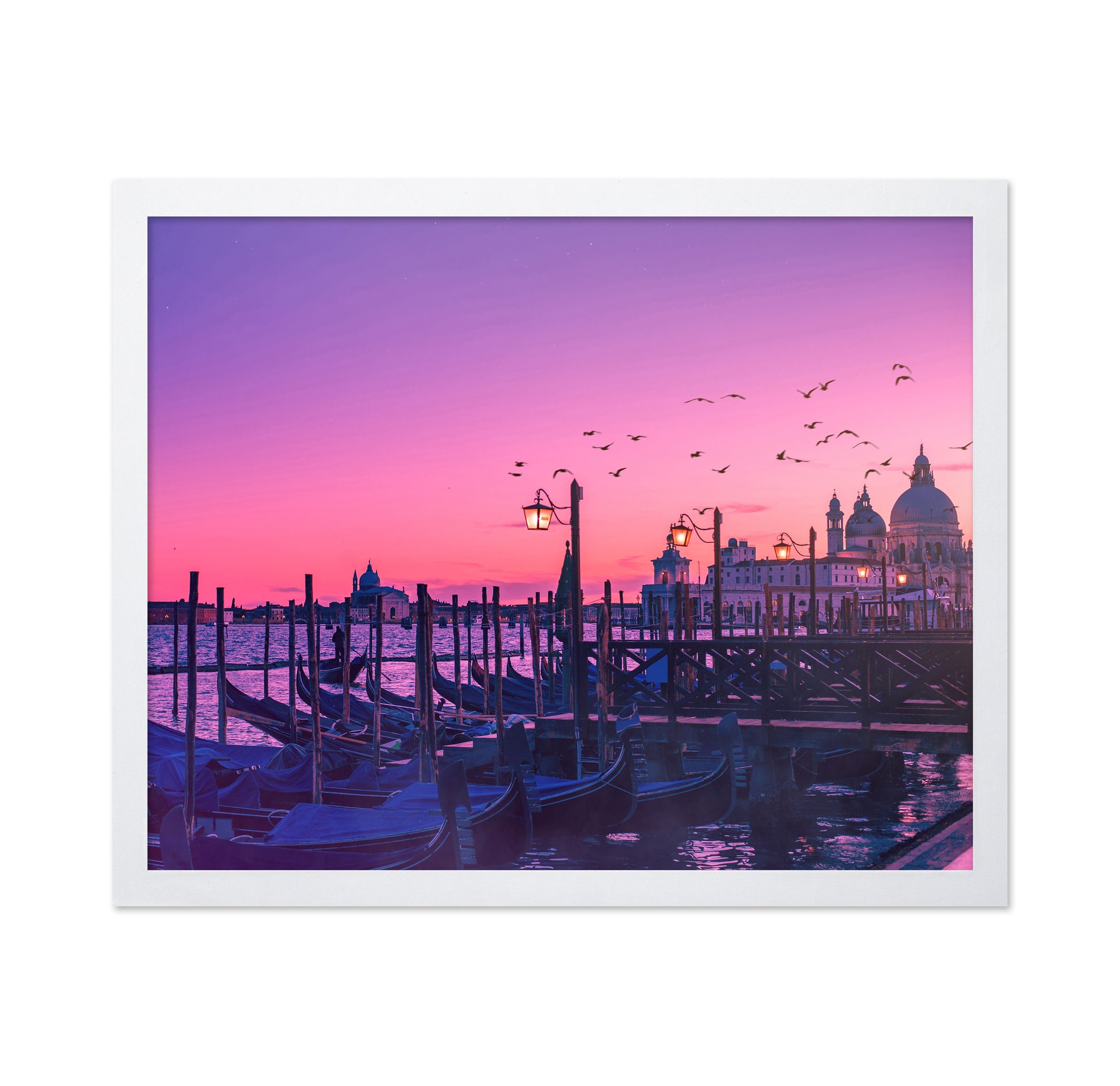 Peaceful Gondola under Sunset