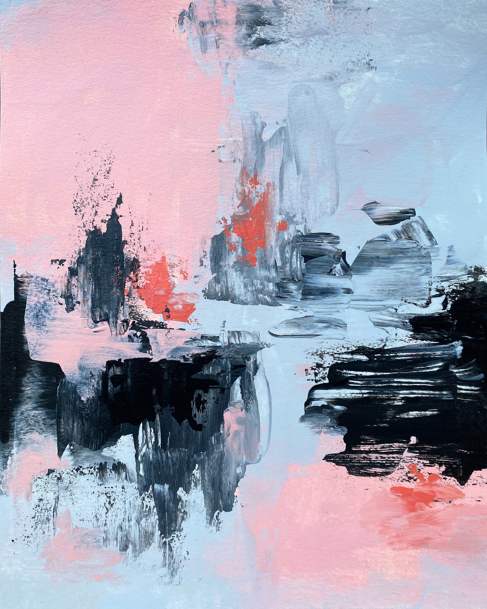 Pink and Grey Abstract 2